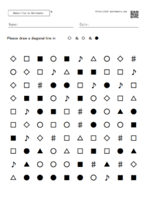 Symbol Cancellation Task Target 3 10×10 (20 sheets)-Rehabilitation ...