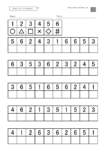 Symbol Digit Modalities Task 6 (10 sheets) | Rehabilitation Worksheets