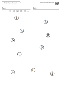 Trail Making Task B 1-E (10 sheets) - Rehabilitation Worksheets