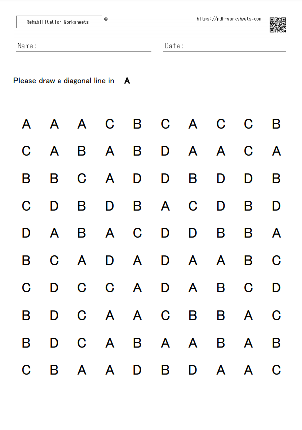 Alphabet Cancellation Task