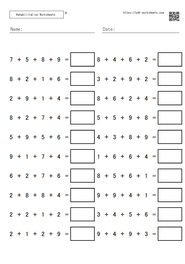 Continuous addition task 4