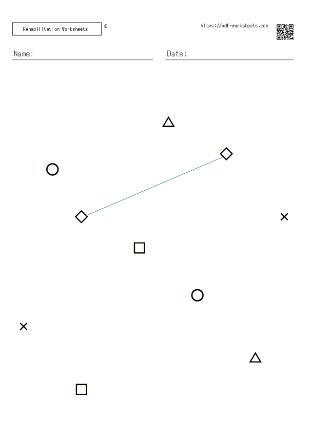 Task to connect the same symbol with a line 5