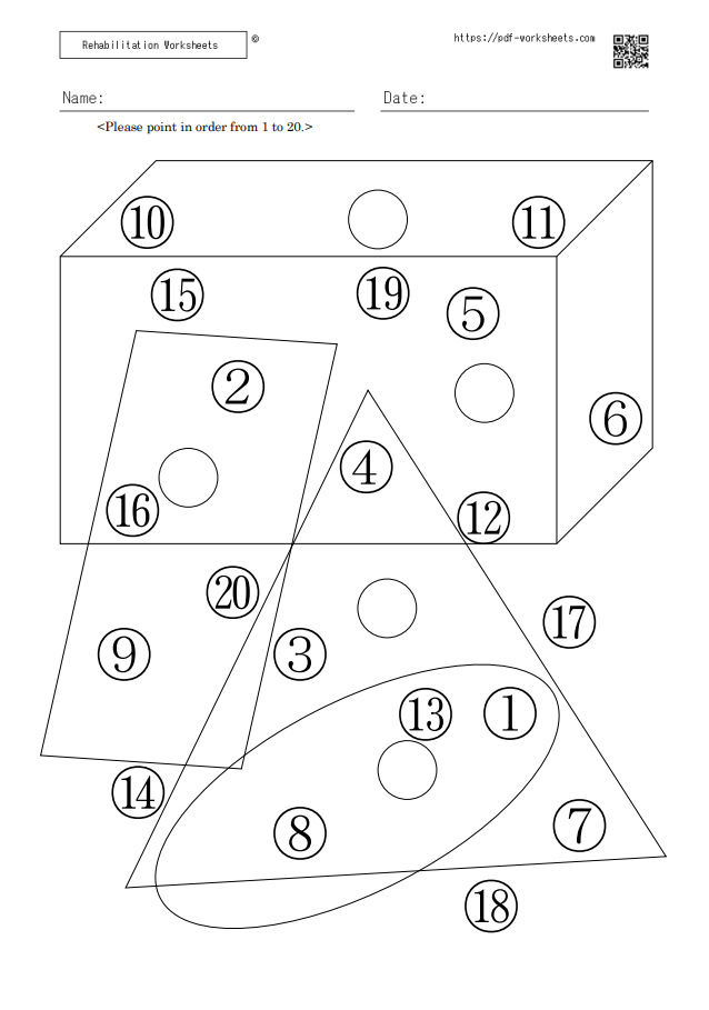 Task to point in order from 1 to 20