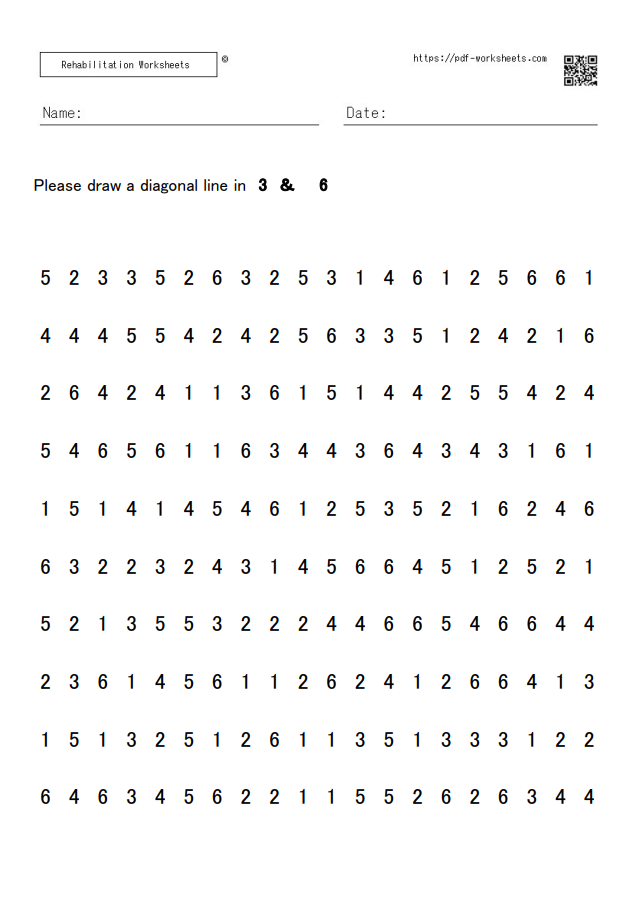 Digit Cancellation Task Target 2 10×20