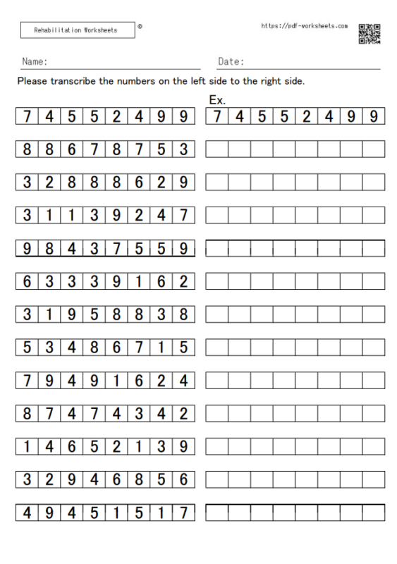 Boxes With Numbers Along The Left Side Of A Worksheet