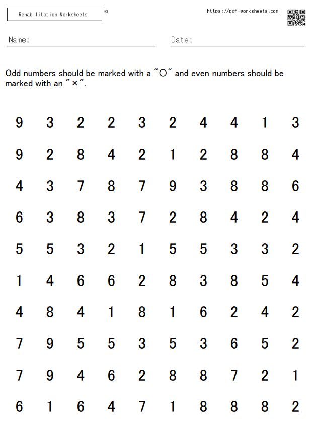 Odd number even number 〇 × check task