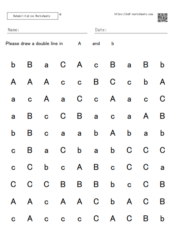 Program Elimination Worksheet Cancellation Task | Rehabilitation Worksheets