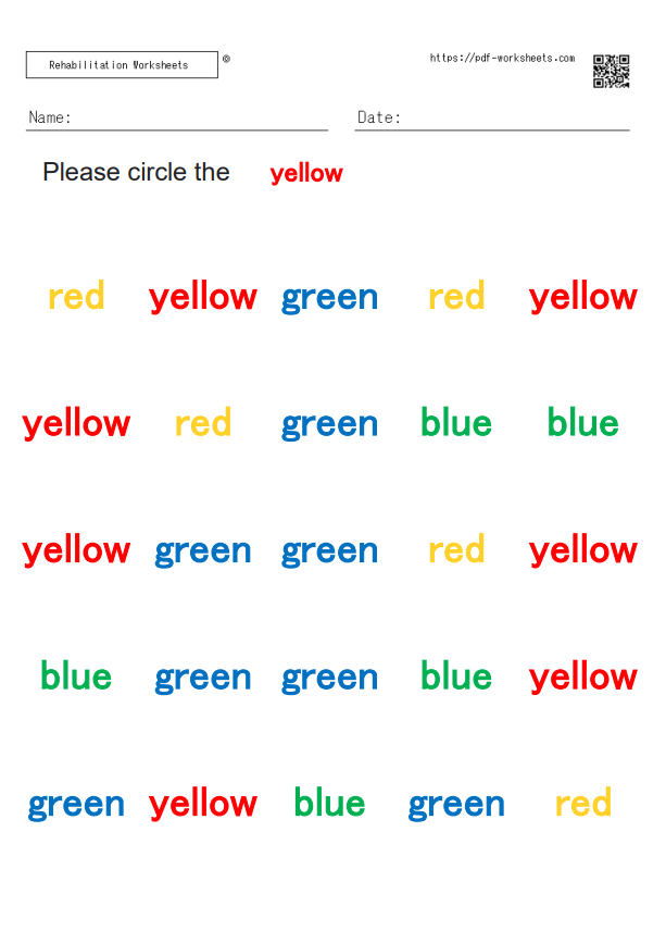 The task of erasing letters without being confused by colors 5-5