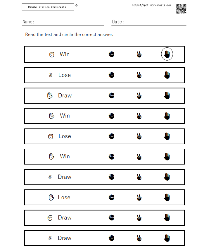 Rock-Paper-Scissors Task