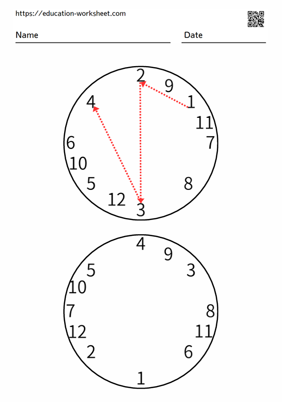 The task is to draw lines to connect the numbers 1-12 in a circle in order